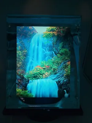 Motion Image Lamp 13X16 Moving Waterfall Picture Light W/Sound. Box. Works As Is • $48.98