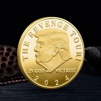 $1.53 • Buy 2024 President Donald Trump Silver Gold Plated EAGLE Commemorative Coin Donald J