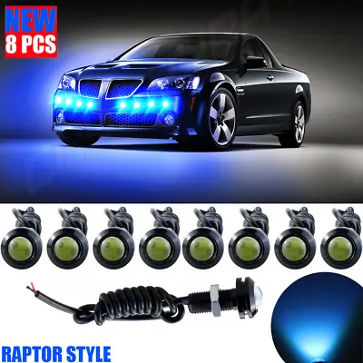 Raptor Style Blue Lens Grille 8XLED Light For Honda Civic Sedan 4-Door 2004-2015 • $23.99