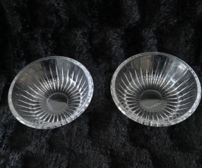$19.85 • Buy Val St. Lambert Balmoral Cut Crystal Dessert Bowls Set Of 2 Stamped Mark Bottom