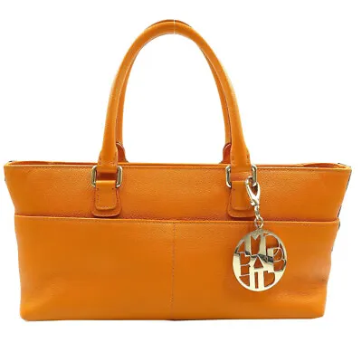 AUTHENTIC MORABITO Hand Bag Orange Leather 0167 • $195