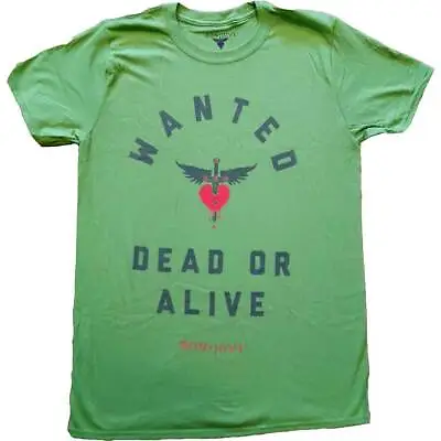 £15.49 • Buy BON JOVI  - Unisex T- Shirt -  Wanted - Green  Cotton 