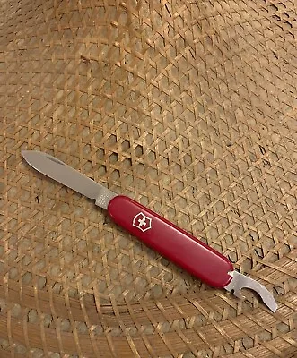 Vintage Victorinox Folding Knife Red Swiss Army Knife Rostfrei Switzerland  • $18