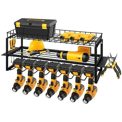Garage Power Tool Organizer Wall Mount Cordless Drill Holder Tool Storage Rack • $37.99