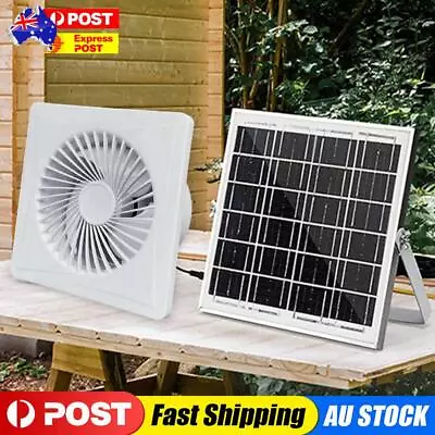 Solar 12V Exhaust Fan Extractor Fan For Bathroom(8 In Fan + 8W Solar Panels) • $80.59