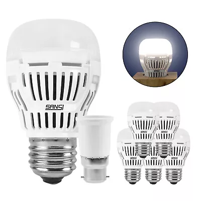 SANSI 6 Pack 8W LED Light Bulbs E27 5000K Daylight 800LM Energy Saving GLS Lamp • £9.46