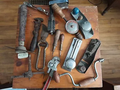 Antique Vintage Tool Lot Mixed Lot Screw Driver Stapler  Some Damaged As Found • $70