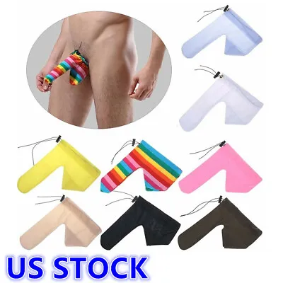 US Men Cover Up Bikini Brief Penis Sheath Pouch Compact Bag Lingerie Underwear • $7.39