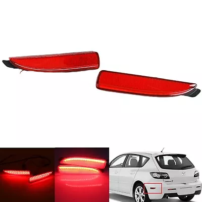 For 2014-19 Mazda 3 6 Sedan Red DRL LED Rear Bumper Turn Signal Brake Stop Light • $27.99