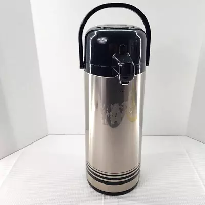 The Peacock Vacuum Air Pot Stainless Steel Coffee Dispenser 2.2L Glass Liner • $24.99