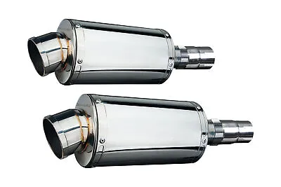 Kawasaki Vulcan 500 Delkevic Slip On 9  Stainless Oval Muffler Exhaust 96-09 • $390.99