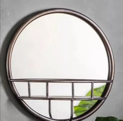 Round Wall Mirror With Shelf • £20