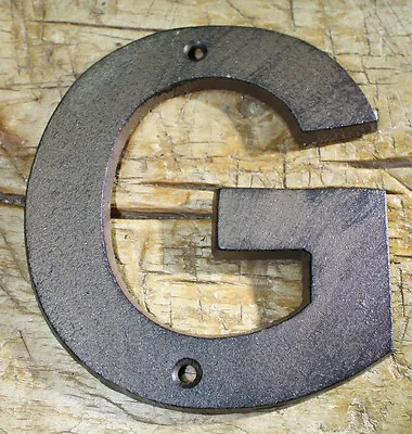 Cast Iron Industrial LETTER G Sign Rustic Brown 5  Tall Alphabet  • $7.99