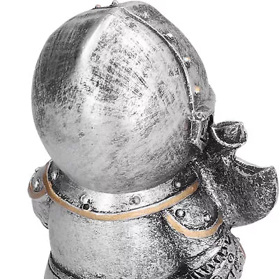 Medieval Crusader Knight Gnomes Guard Resin Ornament Outdoor Garden Decoration • $15.39