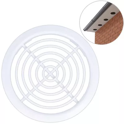 WHITE AIR VENTS 10x 70Mm Soffit Roof Upvc Fascia Board Eaves Disc Circle Round • £8