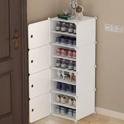 DIY Display Shoe Cabinet Cube Storage Boxes Organizer Cupboard  Rack Stackable • $58.29