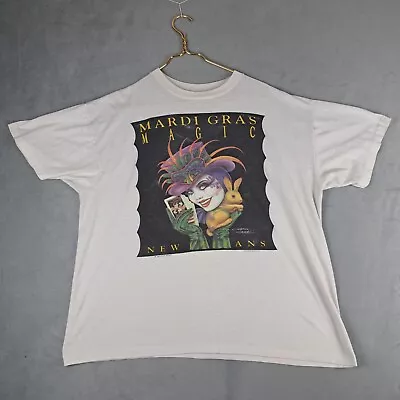 Vintage Andrea Mistretta Mardi Gras Magic Graphic Print Shirt 1988 VTG • $7.48