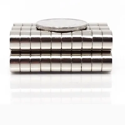 4x4 Mm Neodymium Magnets Disc Small Round Magnet Craft Fridge • £3.39