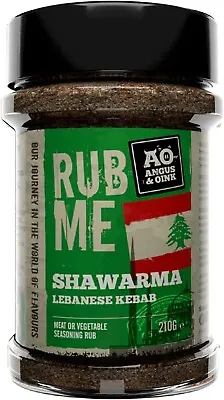 Angus & Oink | Shawarma Lebanese Kebab Rub | Meat - Vegetable Seasoning Rub 210g • £10.29