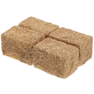 4pcs Mini Hay Blocks Small Bales Figurine Set For Party Decor • $9.82