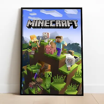 Minecraft | Game Poster Wall Art Home Decor Gaming Room Perfect Printing HQ • £3.99