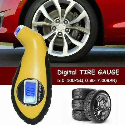 LCD Digital Tire Pressure Gauge Handy Air Gauge For Car/Truck/Motorcycle Bicycle • $4.89