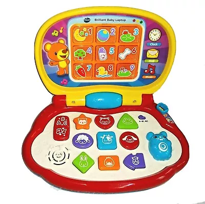 Vtech BRILLIANT BABY LAPTOP 3 Play Modes Lights Sounds Objects Numbers 2016 • $12.99