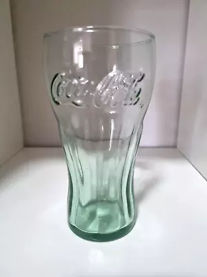 Large Green Tinged Coca Cola Glass 15cm High Coke • $22.95