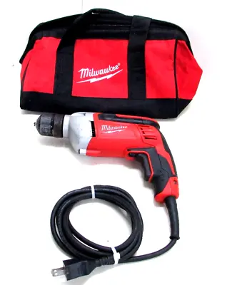 MILWAUKEE TOOLS 3/8  ELECTRIC DRILL CAT No. 0240-20 WITH BAG • $74.99