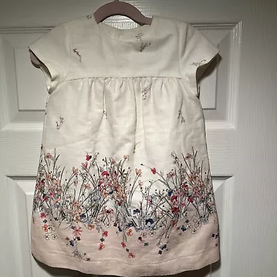 Zara Baby Girl Foral Dress With Positional Print Size 3/4 Years • $10