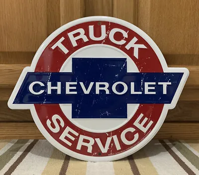 Chevrolet Truck Service Metal Sign Garage Vintage Style Chevy Wall Decor Tools • $35
