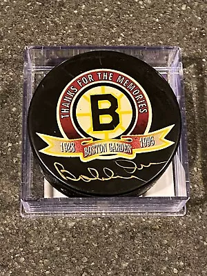 Bobby Orr Autographed Signed Puck Boston Garden Bruins NHL HOF JSA COA S84400 • $249.99