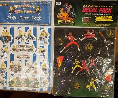 $17.99 • Buy Lot Of 2 Packs Of 24 PC Stickers Each. Decal  Bananas In Pajamas & Power Rangers