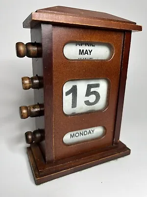 £140 • Buy Mahogany Wooden Rolling Perpetual Desk Calendar