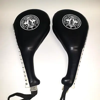 Taekwondo Punching Paddles Kicking Target Pads 1 Pair Paddle Sticks Boxing MMA • $29.94