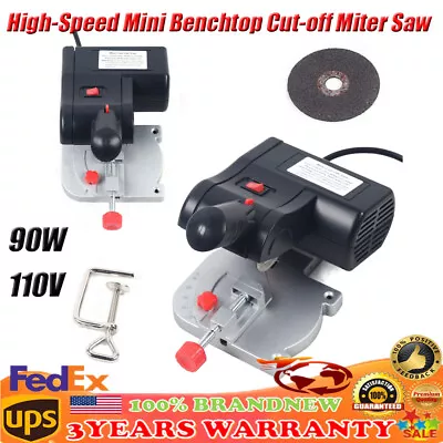 Mini Bench Cut Off Saw Desktop Benchtop Cuts Metal Wood Cutting+2 Blades 90W NEW • $45