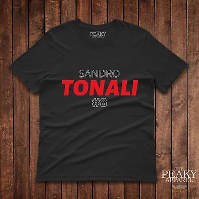 AC Milan Sandro Tonali Football T-Shirt Men Women's Kid's Black White NEW • £14.99