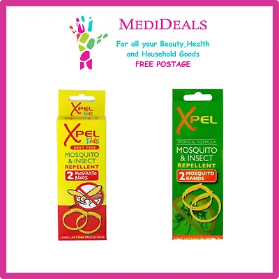 Xpel Mosquito & Insect Repellent Bands - Deet Free Protection - Children / Adult • £2.45