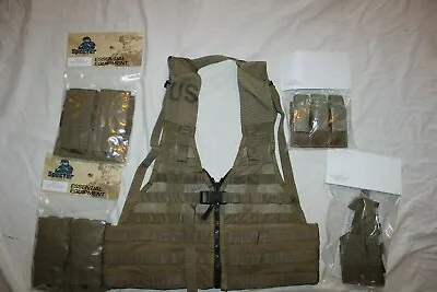 US Military Issue Tac Vest MOLLE USMC Load Bearing Pistol Holster Pouches Set • $99.95
