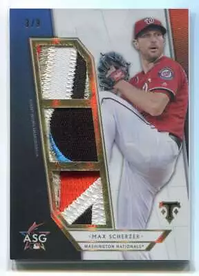 2018 Topps Triple Threads All Star Patches Max Scherzer All Star Game Patch 3/9 • $125