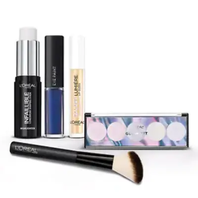 L'OREAL Glow Makeup Set - Palette Kit Infallible Stick Lip Gloss Eye Paint -65% • £13.99