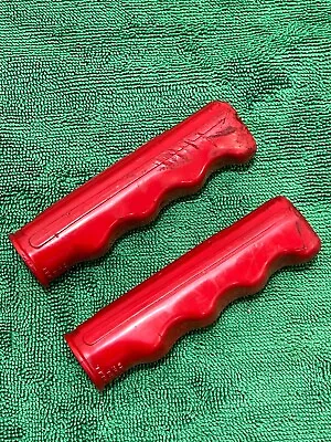 Vintage Hungerford Red Bicycle Grips 1950s 1960s • $10