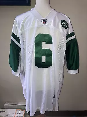 REEBOK NFL On Field Mark Sanchez #6 New York Jets Football Jersey Size 54 White • $20