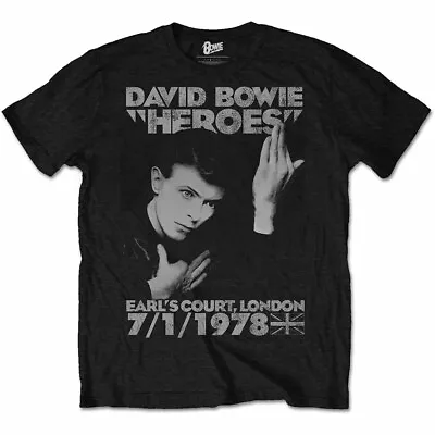 David Bowie Heroes Earls Court Official Tee T-Shirt Mens • $41.79