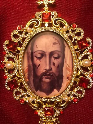 Holy Face Of Jesus Jeweled Shrine - Veronica's Veil • $70