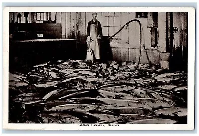 Portland Oregon Postcard Salmon Cannery Fish Factory 1910 Vintage Antique Posted • £28.87