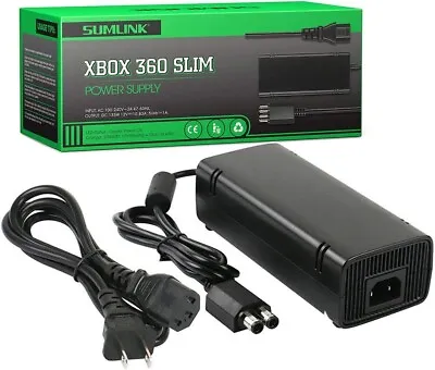 $19.99 • Buy Power Supply Charger Cord For Xbox 360 Slim Auto Voltage (Black)