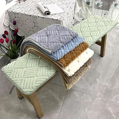 $29.65 • Buy Winter Thicken Padded Plush Long Bench Seat Cushion Mat Stool Seat Pad Non-slip