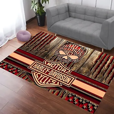 Harley Davidson Rug Motorcycle Rug Harley Funs Rug Office RugLiving Room Rug • $188.79