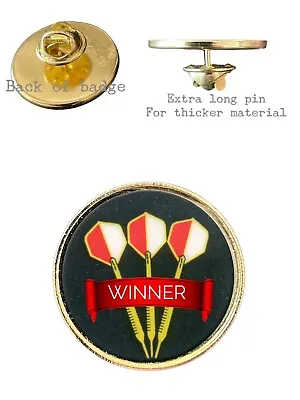 Darts Winner 26mm Metal Lapel Domed Pin Badge • £4.99